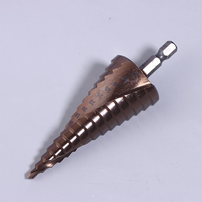 4-12/4-20/4-32Mm Spiral Groove Step Drill Bit M35 Cobalt Step Drill Bit Metal Taper Drill Hss Titanium-Coated Drill Bit