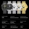 Luxusní pánské plně automatické mechanické hodinky Multifunkční vodotěsné hodinky s fází měsíce Pánské sportovní hodinky
