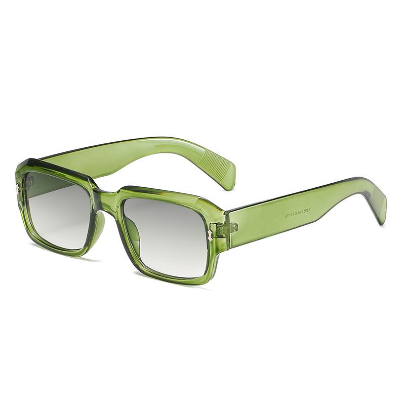Minimalist Retro Jelly Color Polygon Sunglasses with Small Frames