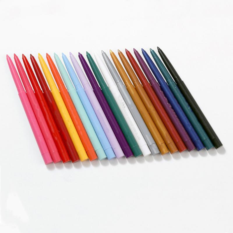 Matte Eyeliner Gel Pencil Easy To Wear Colorful White Yellow Blue Eye Liner Pen Cream Women Eye Makeup Cosmetics 20 Color Option