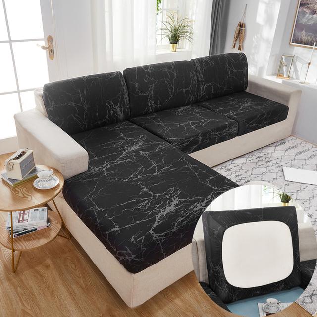 Neue Blumenmuster Stretch Wohnsofa Sitzkissenbezug Rückenlehnenbezug Schutzhülle für Couch Wohnsofa Abdeckung L-Form Chaiselongue Überwurf-Sets