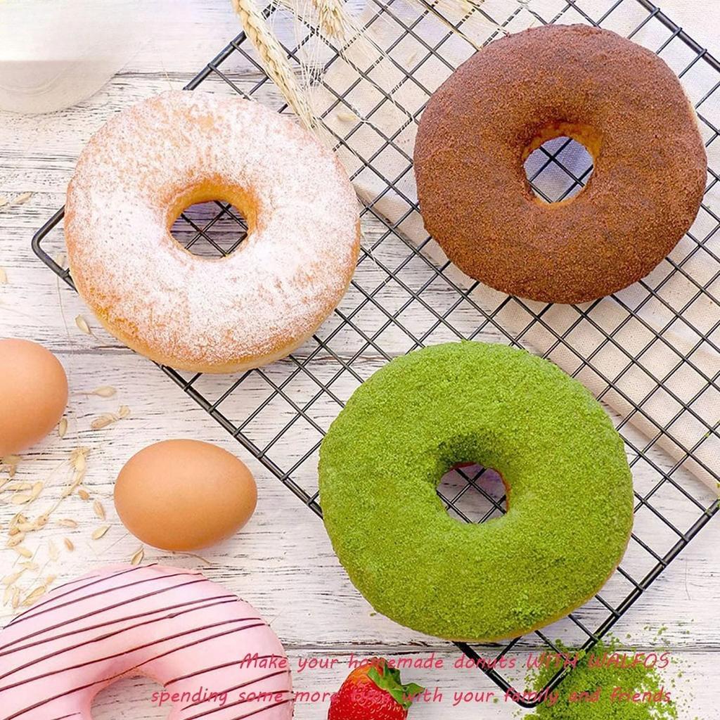 6 Löcher Silikon-Donutformen Antihaft-Silikon-Donut-Backform-Set, Leicht zu entformen Hitzebeständig und Spülmaschinenfest.