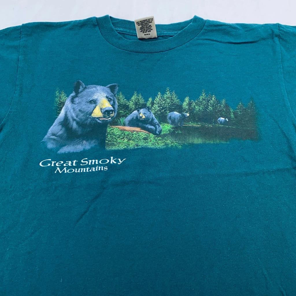 Vintage 90s GREAT SMOKY MOUTAINS BLACK BEAR NATURE T-Shirt MEDIUM