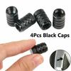 Tire Valve Caps Aluminum Black Car Bike Wheel Stem Air Valve Caps Tire Pressure Cap Dustproof Wheel Stem Air Valve Caps