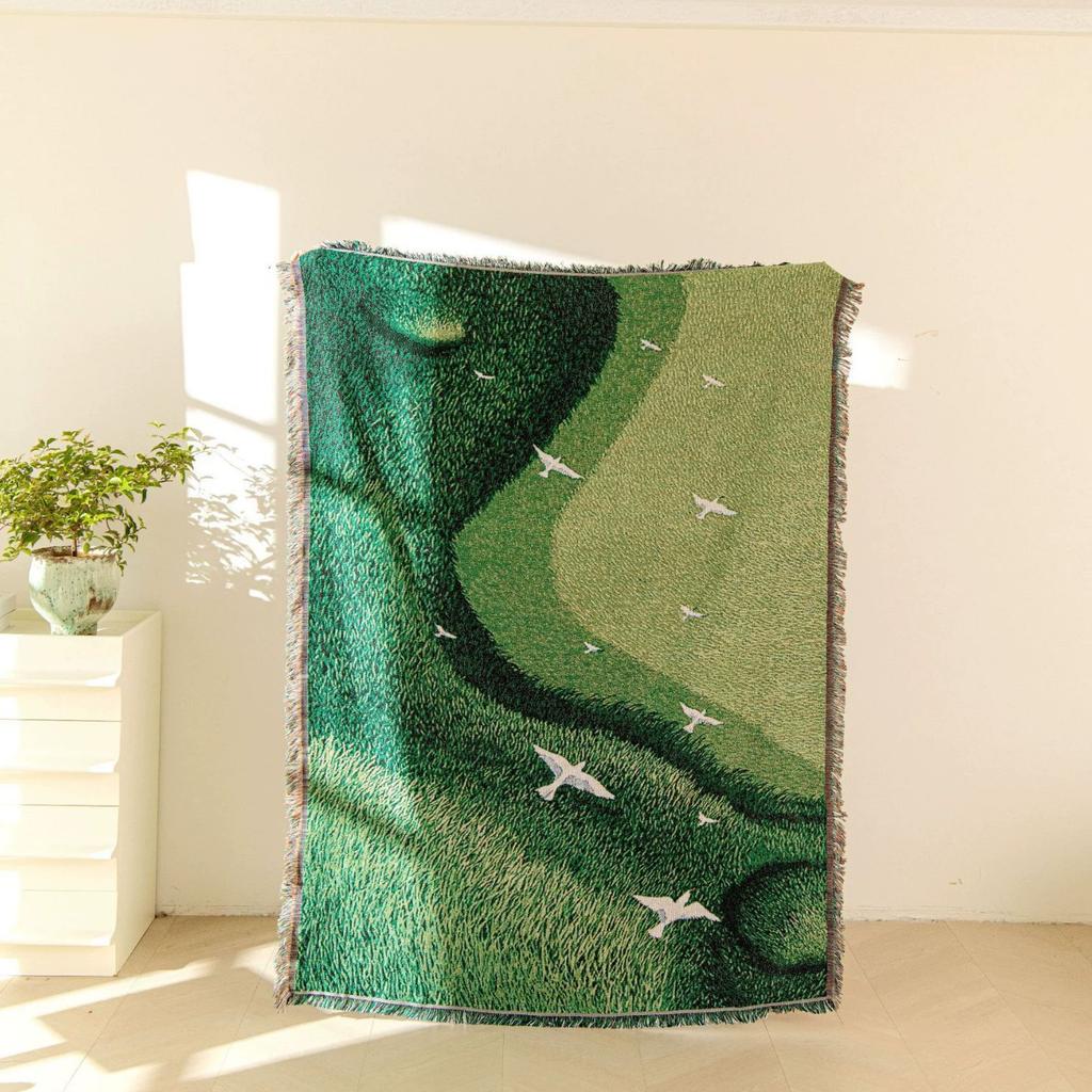 Scenic Landscape Throw Blanket Sofa Cover Home Decoration Tapestry Outdoor Camping Blanket Nap Bed Cover Picnic Tablecloth