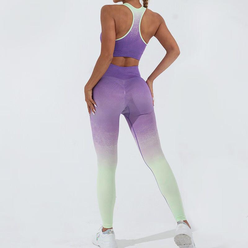 Women's Seamless Gradient Yoga Set
