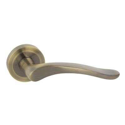 Domino Door Handle On Plate Ballen M3 Nickel Wc72