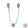 Real 925 Silver Stars & Moon Sunflower Safety Chains Spacer Beads Charms Fit Qikaola 925 Bracelets DIY Jewelry