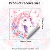 Creative Watercolor Unicorn Self Adhesive Waterproof Oil Proof Wall Sticker for Kitchen Bedroom Home Decor