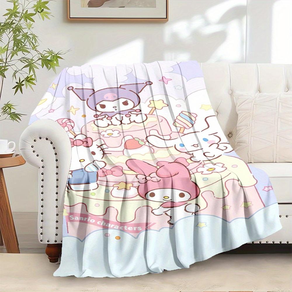 

1pc Sanrio Character Cute Cartoon Cupcake Flannel Blanket - Home Decor, Seasonal, Comfortable, Machine Washable, Perfect for All, Perfect fo 130x150cm