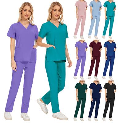 Scrubs Short-sleeved Gowns Surgical Gowns Beauty Salon Doctor's Work Uniforms Short-sleeved Suit