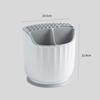Rotating Utensil Holder Multiple Compartments Plastic Kitchen Counter Knife Chopstick Rack