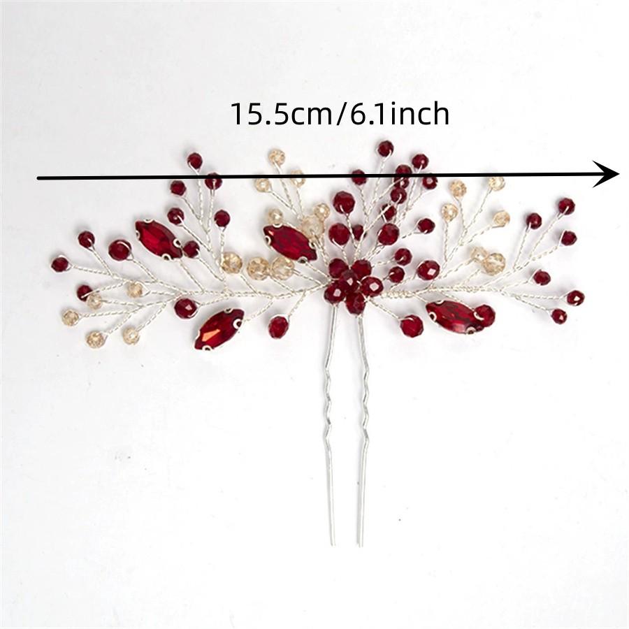 Spring new women's headwear Korean style simple handmade fashionable green ghost rhinestone crystal hairpin hair accessory