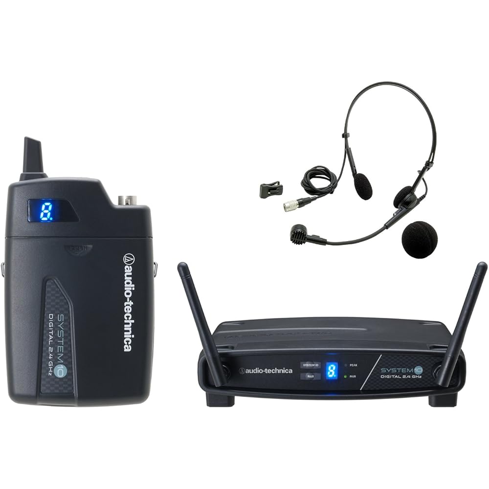 Audio-Technica 2,4GHz digitální bezdrátový systém Sluchátka ATW-1101/H Headset s mikrofonem SYSTÉM...