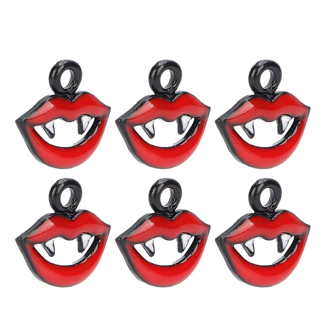 20pcs Alloy Lip Pendants DIY Halloween Pendant for Bracelet Necklace Jewelry Making