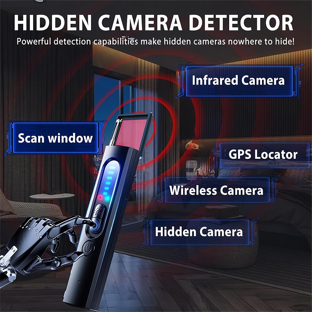 Detector profissional de câmeras escondidas, com 6 níveis de sensibilidade, 4 modos de varredura, bateria de 72 horas e recarregável por USB-C, dispositivo portátil de privacidade