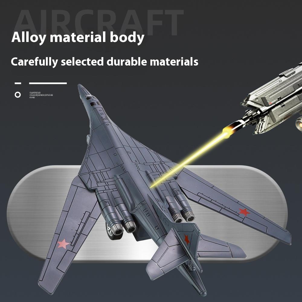 1/200 Scale TU-160 Long Range Strategic Bomber Model with Display Base Collection Ornaments Military Fan Gift Halloween Toys