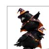 Static Glass Sticker, Traceless Reusable Window Decal, Halloween Bird Shapes Wizard Hat Crow Colorful Parrot Skull Spider Web Window
