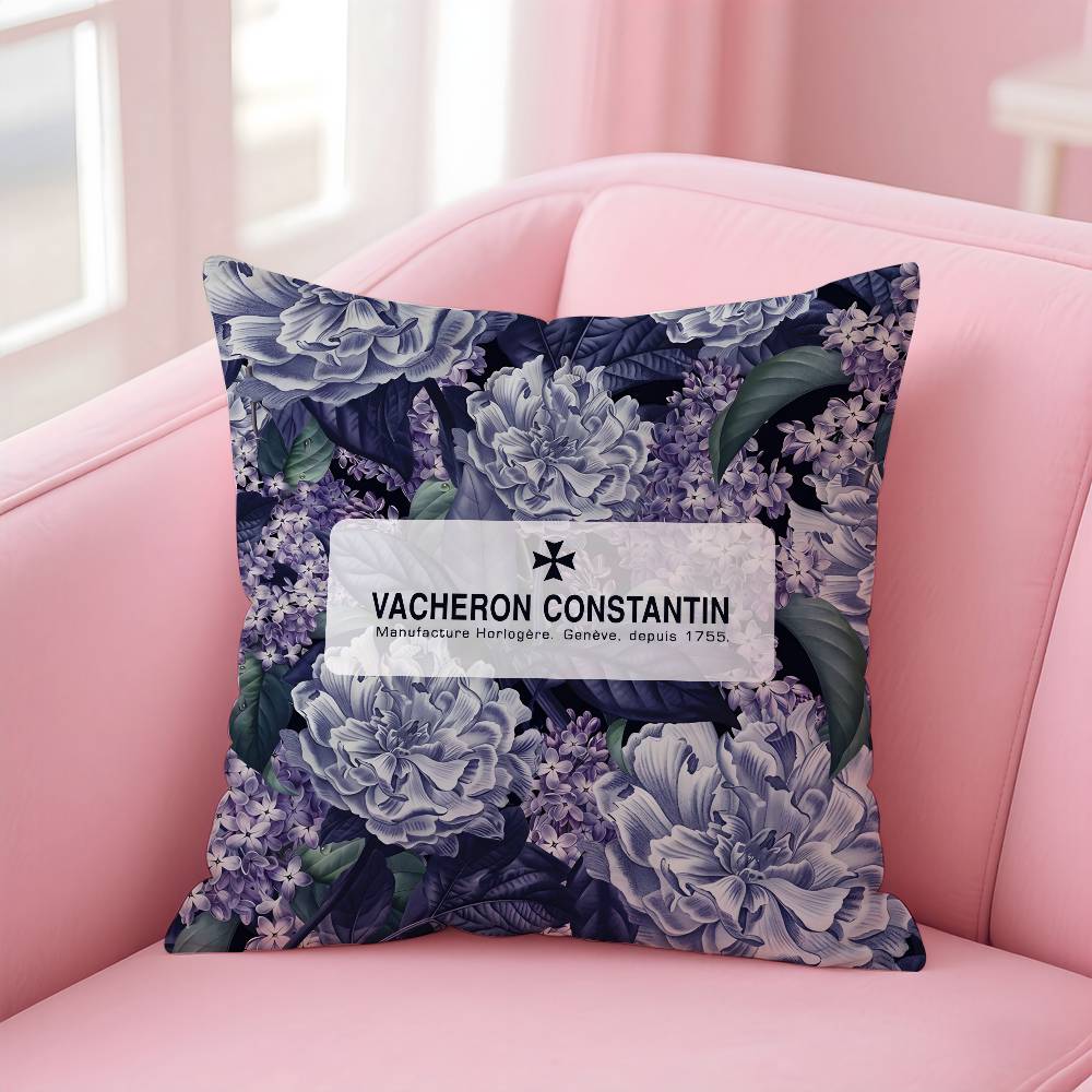 

Fashion V-Vacherons C-Constantin Pillow Case Anti-dustmite Pillowcase Invisible zipper silky short plush Sofa cushion cover 12x12Inch