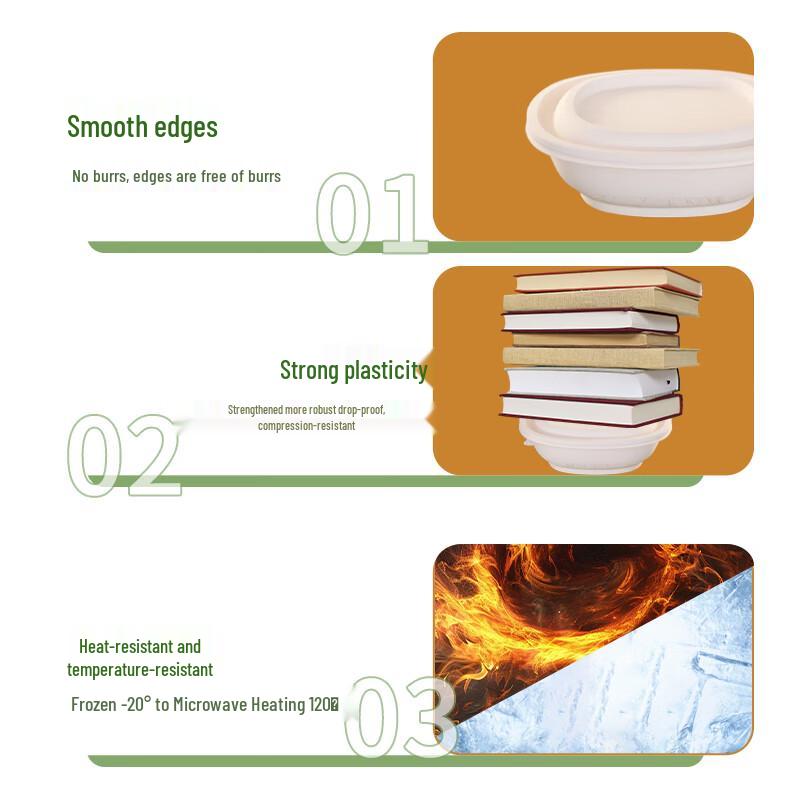 350ML Square Biodegradable Corn Starch Meal Box