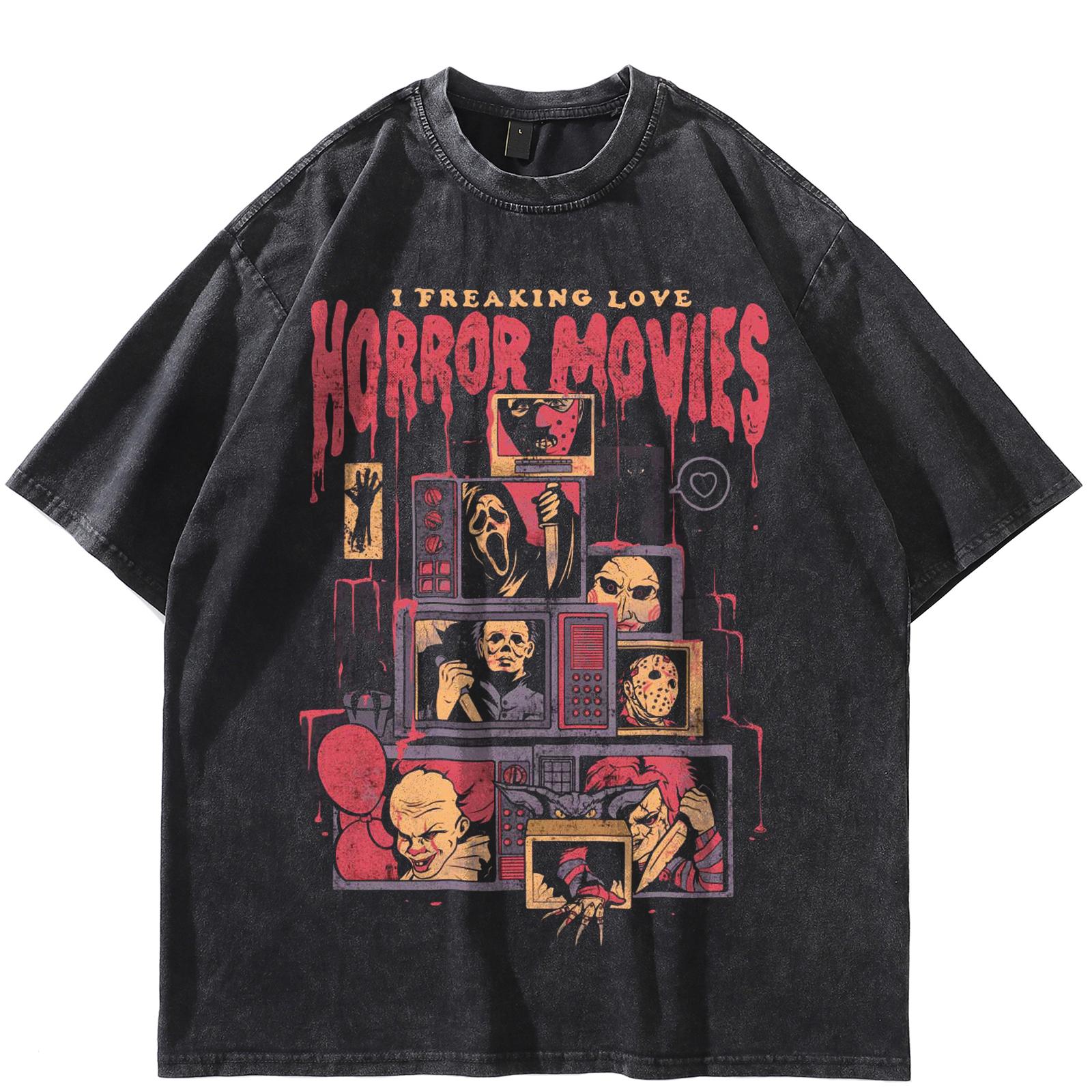 

Новинка 2025 года в уличной одежде, короткие топы в стиле панк Hond Gedrukt Zomer, винтажная футболка XXL чёрный