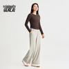 Benlai Women's Anti-Wrinkle Loose Straight Wide-Leg Casual Pants