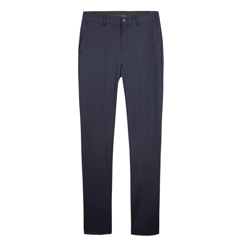 Men's High-Elastic Textured Straight-Leg Business Casual Trousers