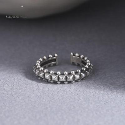Unisex Japanischer Retro Thai Silber Offener Ring - Kaltes Stil Zeigefinger Accessoire