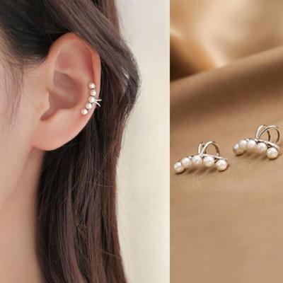 Pearl 5-hole Ear Cuff Bracelet Daily Earrings Piercing
