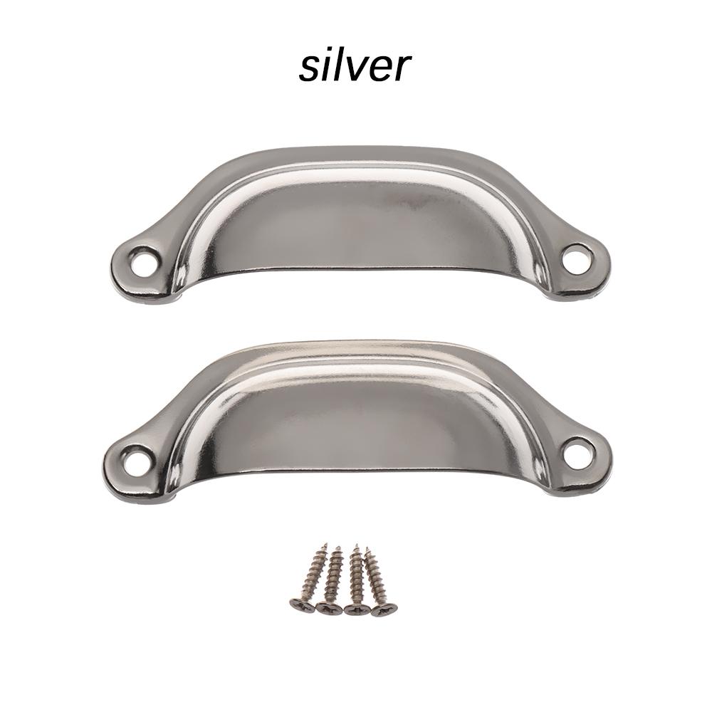 2PCS Antique Brass Shell Pull Handles Retro Iron Wardrobe Door 98MM Furniture Hardware Fittings Kitchen Drawer Knobs Cabinet
