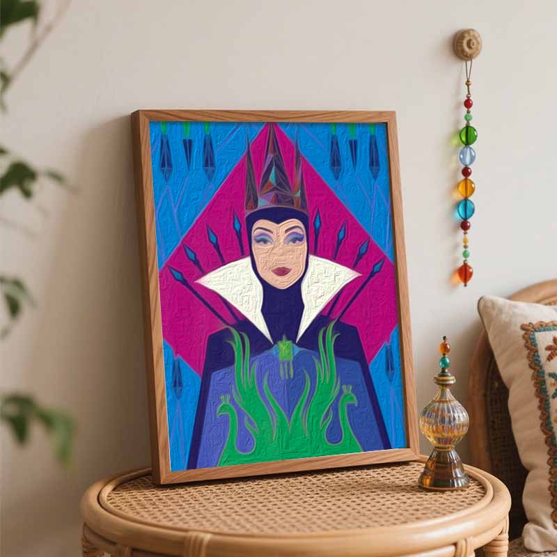 Disney Evil Queen Digital Oil Painting Diy Handpainted Coloring Painting Home Decoration, Art Wall Decor Gifts for Adults Room Decoration