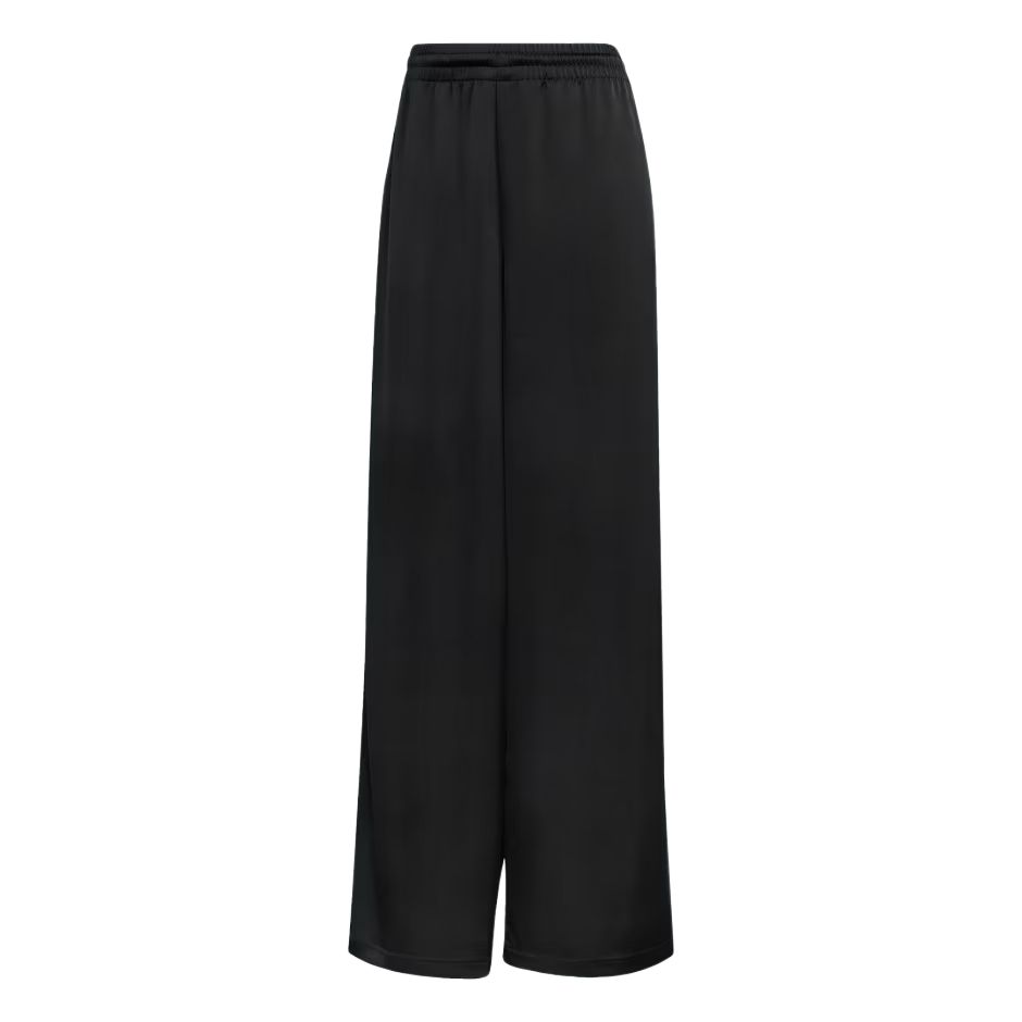 Adidas Originals 3-Stripes Satin Wide Leg Pants Ruffle Striped Sports Fashion Simple Casual Trousers Women Pants KC8813