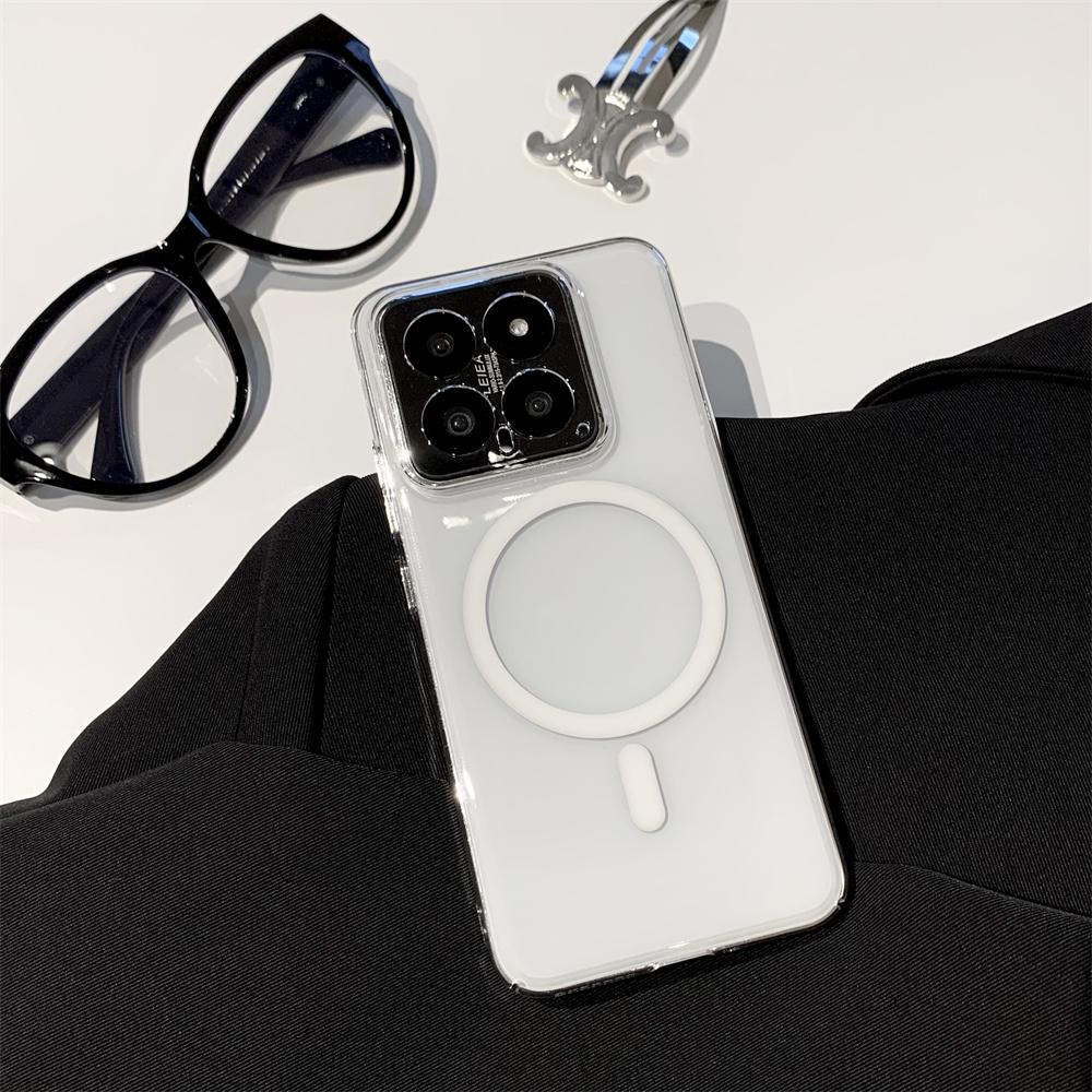 HD Transparent Hart-PC für Magsafe Magnetische Handyhülle Für Xiaomi 14 Pro 14Pro Offizielles Kabelloses Laden Kristall-Kunststoffabdeckung