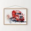 Watercolor Vehicle Car Semi Truck Anime Abstract Poster Canvas Painting Wall Art Pictures for Children's Room Home Decor