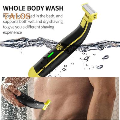 Men Electric Shaver Double-sided Blade Waterproof Rechargeable Mini Travel Razor Portable Hair Beard Trimmer Remover Tool Father Boyfriend Gift