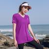 Women's Plus Size Quick-Dry Yoga T-Shirt - Summer Gym Loose Fit Running Top for Weight Loss