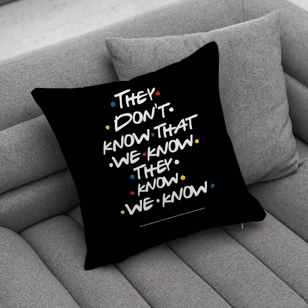 Classic Friends TV Show Pillow Case For Home Bedroom Car Office Decoration Living Room Sofa Cushion Cover Suitable
