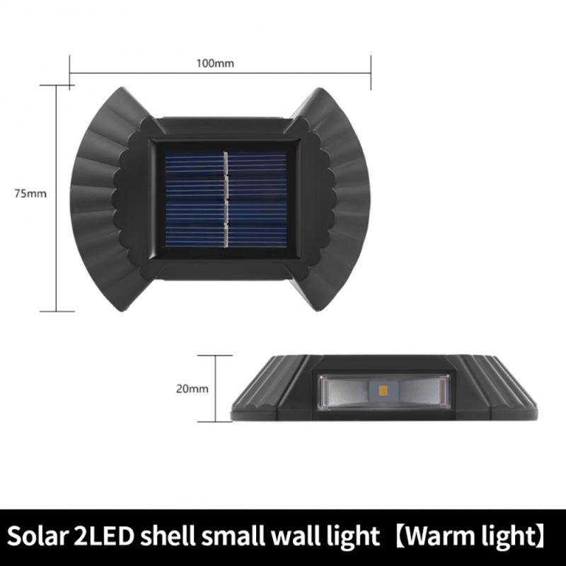 

4pcs Solar Wall Lights Outdoor Waterproof Up And Down Decoration Lamp For Courtyards Patio Park