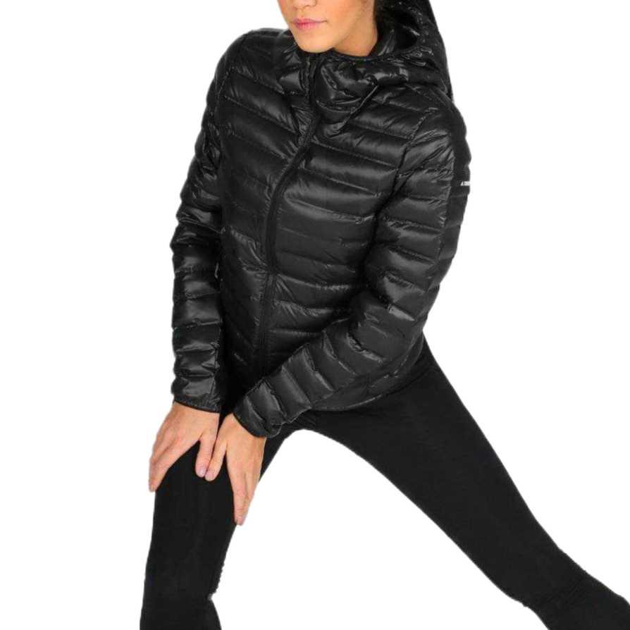 Adidas Terrex Lite Péřová Bunda Pohodlná Teplá Dámská Bunda s Kapucí Černá CE6478
