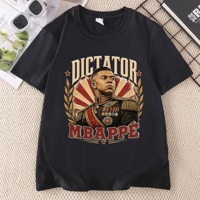 Kylian Mbappe Dictador Meme Grafická Trička Bavlna Unisex Unisex Krátký Rukáv Kulatý Výstřih Trička 2026 Trendy Tričko Streetwear