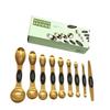 9-Piece Dual-End Stainless Steel Magnetic Measuring Spoons with Gram Scale