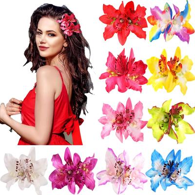 Fashion Simulated Flower Hair Clips Hairpins for Women Orchid Floral Barrettes Clips for Girls Ladies Korean Hair Accessories