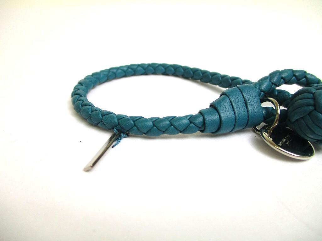 Authentic BOTTEGA BENETA Intrecciato Emerald Green Leather Bangle Bracelet S #a670  Refurbished