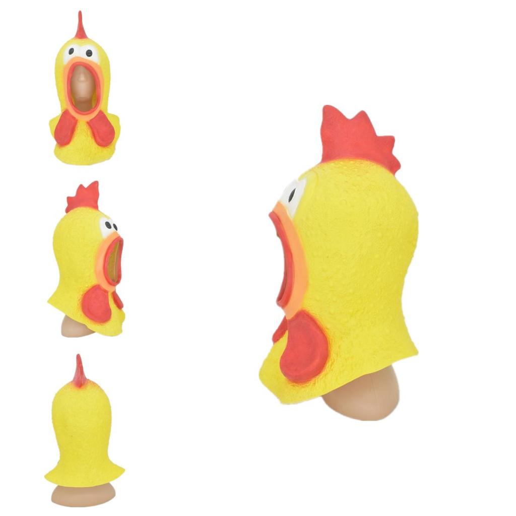 Funny Latex Chicken Mask For Halloween Cosplay And Party Costume