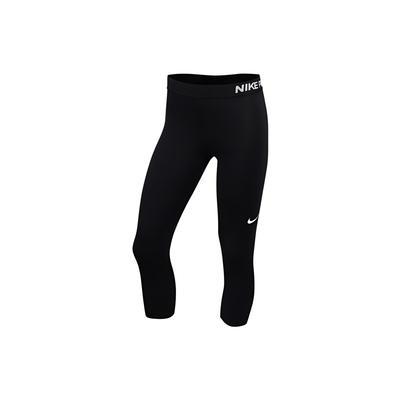 Nike Pro Logo Print High Waist Training Capris Women Bottoms Black 938754-010