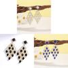 Geometric Alloy Earrings With Zirconia For Elegant Evening Wear
