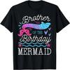 Bruder des Geburtstag Meerjungfrau Thema Familie Geburtstagsparty T-Shirt