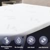 The White Stone Surmatelas en Latex Naturel, Déhoussable 5 cm | Tissu en Bambou Respirant et Hypoallergénique | Élastiques aux Coins 