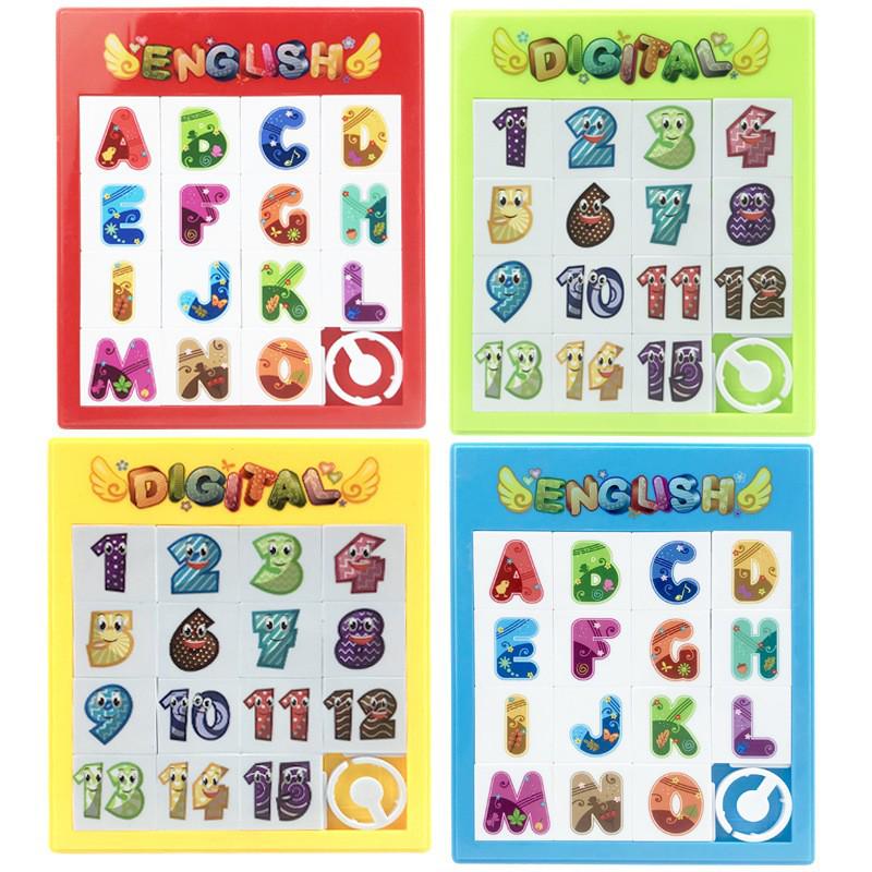Nostalgic Number Sliding Puzzle Toy for Children's Early Education and Intellectual Development