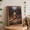 Halloween Digital Oil Painting Coloring Painting Wooden Doll Autumn Forest Scene Hand Painting Home Decoration